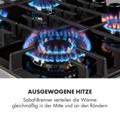Ignito 4 Zonen Gaskochfeld 4-flammig Sabaf-Brenner Glaskeramik Schwarz -Haushaltsgeräte Geschäft 10033132 de 0003 logo
