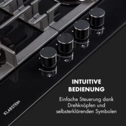 Ignito 4 Zonen Gaskochfeld 4-flammig Sabaf-Brenner Glaskeramik Schwarz -Haushaltsgeräte Geschäft 10033132 de 0004 logo