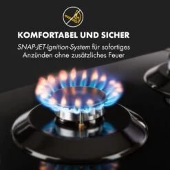 Ignito 5 Zonen Gaskochfeld 5-flammig Sabaf-Brenner Glaskeramik Schwarz 14 Ignito 5 Zonen Gaskochfeld 5-flammig Sabaf-Brenner Glaskeramik Schwarz -Haushaltsgeräte Geschäft 10033133 de 0006 logo