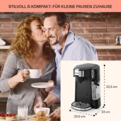 Baristomat 2-in-1-Heißgetränkeautomat Kaffee Tee Milchschaum -Haushaltsgeräte Geschäft 10033138 de 0005 usp