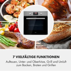 Kalahari Elektrischer Einbaubackofen 2300W 7 Funktionen Schwarz -Haushaltsgeräte Geschäft 10033187 de 0008 logo