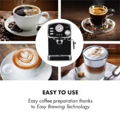 Espressionata Gusto Espressomaschine 1100W 15 Bar Druck Schwarz -Haushaltsgeräte Geschäft 10033209 yy 0004 logo Klarstein Espressionata Gusto Espressomaschine