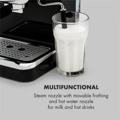 Espressionata Gusto Espressomaschine 1100W 15 Bar Druck Schwarz -Haushaltsgeräte Geschäft 10033209 yy 0007 logo Klarstein Espressionata Gusto Espressomaschine