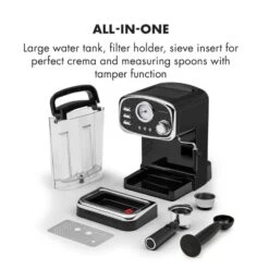 Espressionata Gusto Espressomaschine 1100W 15 Bar Druck Schwarz -Haushaltsgeräte Geschäft 10033209 yy 0008 logo Klarstein Espressionata Gusto Espressomaschine reedit