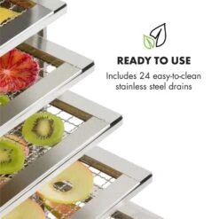 Master Jerky 24 Dörrautomat 5850W 40-90 °C 15h-Timer Edelstahl Silber 11 Master Jerky 24 Dörrautomat 5850W 40-90 °C 15h-Timer Edelstahl Silber -Haushaltsgeräte Geschäft 10033214 yy 0004 logo Klarstein Master Jerky 24 Doerrautomat silber