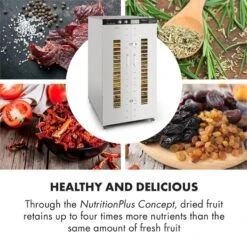 Master Jerky 24 Dörrautomat 5850W 40-90 °C 15h-Timer Edelstahl Silber 12 Master Jerky 24 Dörrautomat 5850W 40-90 °C 15h-Timer Edelstahl Silber -Haushaltsgeräte Geschäft 10033214 yy 0005 logo Klarstein Master Jerky 24 Doerrautomat silber