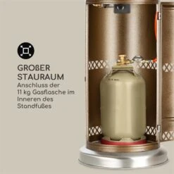Goldflame Deluxe Terrassenheizstrahler 36.000BTU/11kW Mobil Edelstahl -Haushaltsgeräte Geschäft 10033279 yy 0006 logo Blumfeldt Goldflame Deluxe Heizstrahler kupfer