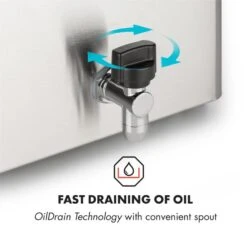 Family Fry Fritteuse 3000W Oil Drain Technology Edelstahl Silber -Haushaltsgeräte Geschäft 10033342 yy 0005 logo Klarstein Family Fry Fritteuse 3000W silber