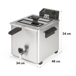 Family Fry Fritteuse 3000W Oil Drain Technology Edelstahl Silber -Haushaltsgeräte Geschäft 10033342 yy 0010 logo Klarstein Family Fry Fritteuse 3000W silber