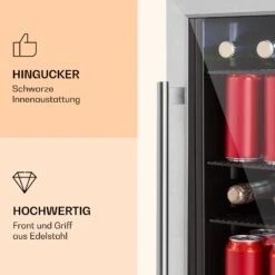 Beersafe 3XL Kühlschrank 98 Liter 4 Böden Panoramaglastür Edelstahl 9 Beersafe 3XL Kühlschrank 98 Liter 4 Böden Panoramaglastür Edelstahl -Haushaltsgeräte Geschäft 10033347 de 0003 logo