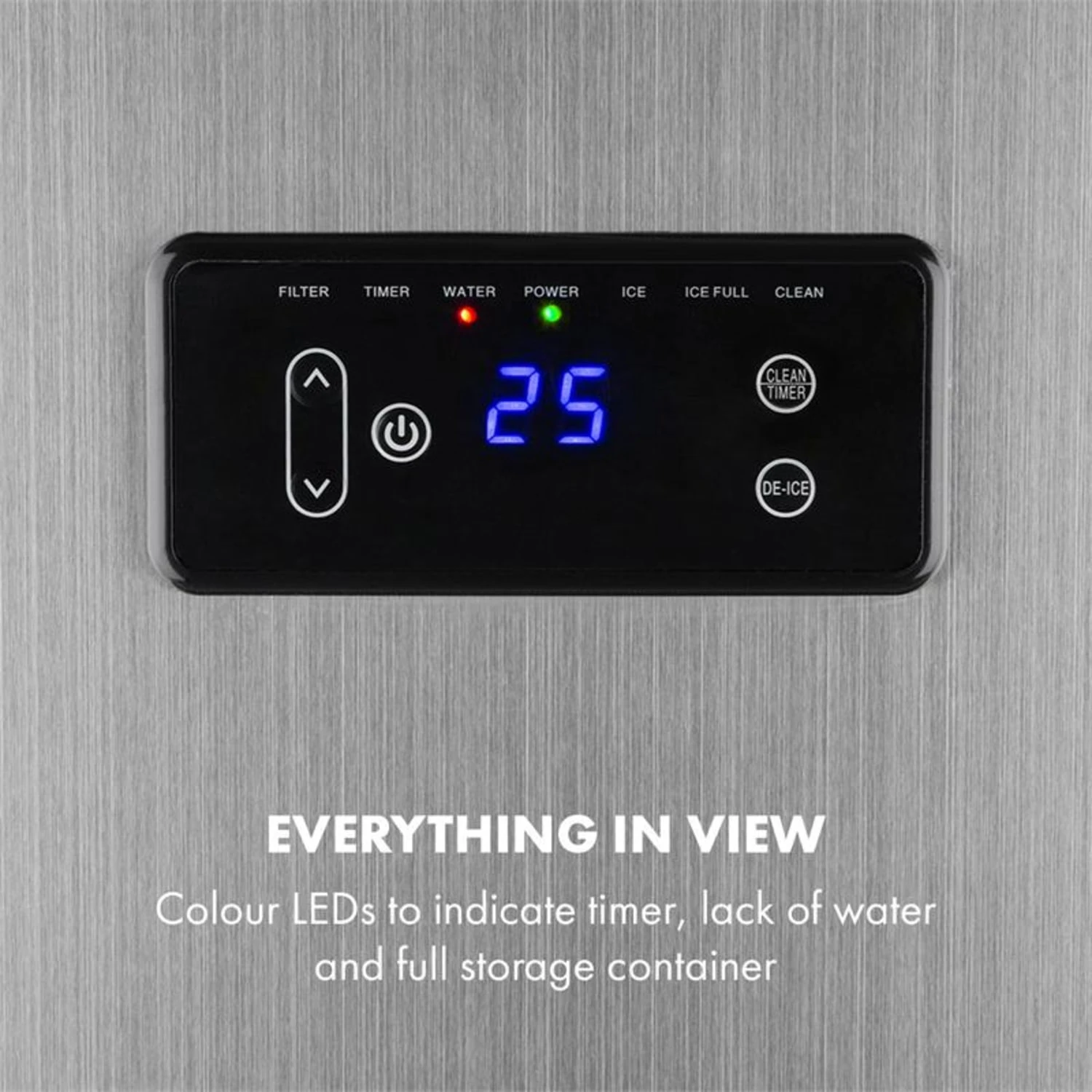 Glacial XL Profi-Eiswürfelmaschine 38kg/d 15l LED Edelstahl Schwarz 5 Glacial XL Profi-Eiswürfelmaschine 38kg/d 15l LED Edelstahl Schwarz – Bild 5