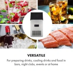 Glacial XL Profi-Eiswürfelmaschine 38kg/d 15l LED Edelstahl Schwarz 13 Glacial XL Profi-Eiswürfelmaschine 38kg/d 15l LED Edelstahl Schwarz -Haushaltsgeräte Geschäft 10033442 yy 0007 logo Klarstein Glacial XL Profi Eiswuerfelmaschine 15 L