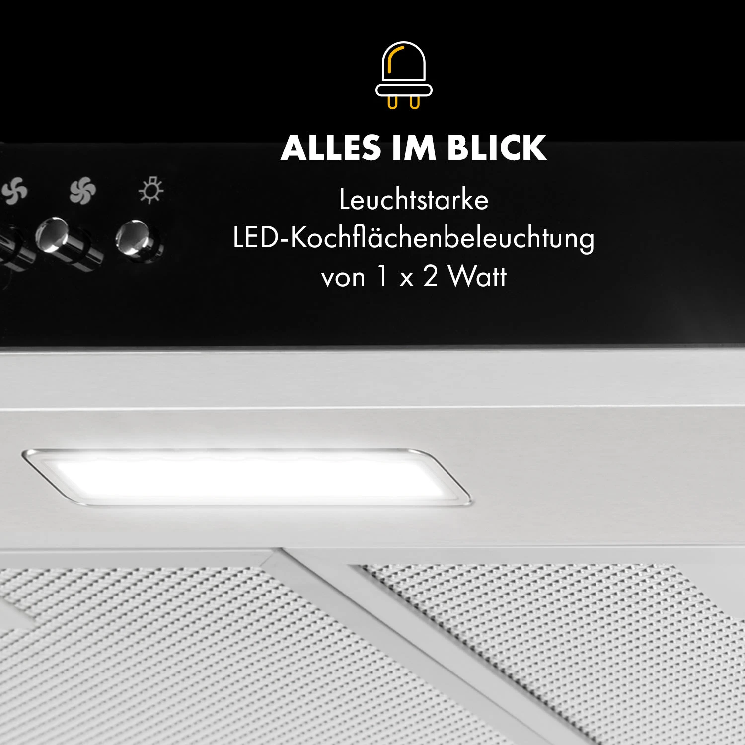 Contempo Unterbau-Dunstabzugshaube 60cm 175m³/h LED Edelstahl Acryl 6 Contempo Unterbau-Dunstabzugshaube 60cm 175m³/h LED Edelstahl Acryl – Bild 6