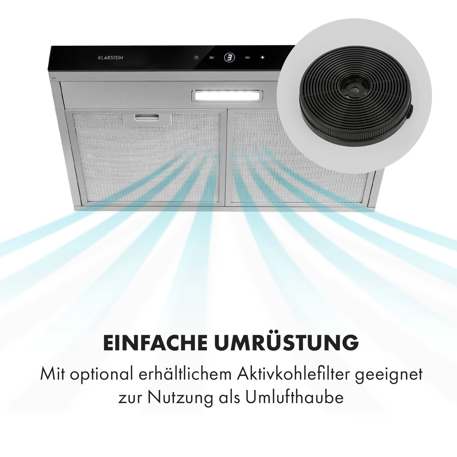 Contempo Neo Unterbau-Dunstabzugshaube 60cm 175m³/h LED Edelstahl 3 Contempo Neo Unterbau-Dunstabzugshaube 60cm 175m³/h LED Edelstahl – Bild 3