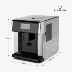 Eiszeit Eiswürfelmaschine Edelstahl 3 Eiswürfelgrößen Silber -Haushaltsgeräte Geschäft 10033478 yy 0011 dimensions
