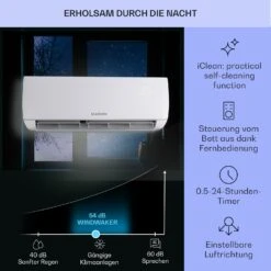 Windwaker Split-Klimaanlage 12.000 BTU/3,6 KW Luftdurchsatz 600m³/h -Haushaltsgeräte Geschäft 10033483 de 0004 usp
