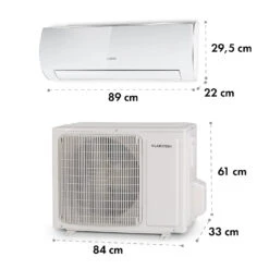 Windwaker Eco Split-Klimaanlage 12.000 BTU/3,5 KW Luftdurchsatz 680 M³/h Max. A++ -Haushaltsgeräte Geschäft 10033601 yy 0007 dimensions