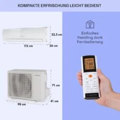 Windwaker Eco Split-Klimaanlage 24000 BTU/7 KW Luftdurchsatz 1250 M³/h -Haushaltsgeräte Geschäft 10033603 de 0006 usp