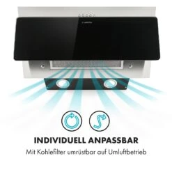 Alessia Dunstabzugshaube Kopffreihaube 350 M³/h Push Control Schwarz -Haushaltsgeräte Geschäft 10033697 de 0004 logo