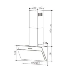Alessia Dunstabzugshaube Kopffreihaube 350 M³/h Push Control Schwarz -Haushaltsgeräte Geschäft 10033697 yy 0010 logo Klarstein Alessia Dunstabzugshaube schwarz