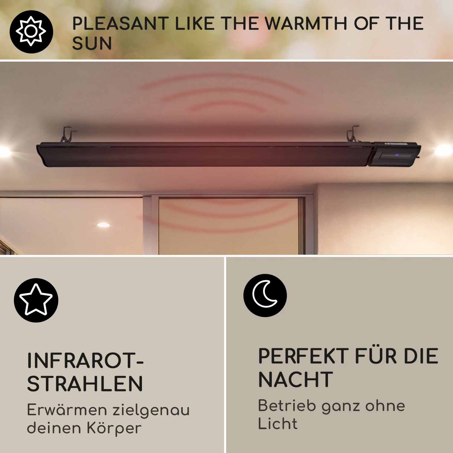 Cosmic Beam Plus XXL Infrarot-Heizstrahler 3000W IP44 Fernbedienung 4 Cosmic Beam Plus XXL Infrarot-Heizstrahler 3000W IP44 Fernbedienung – Bild 4