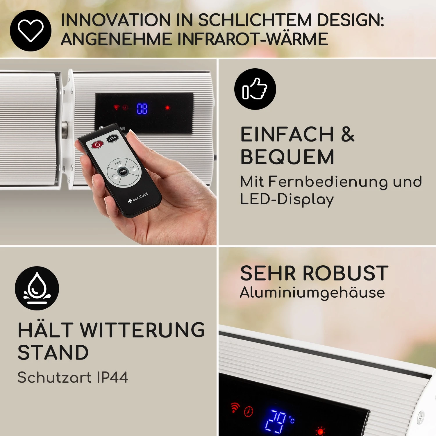 Cosmic Beam Plus XXL Infrarot-Heizstrahler 3000W IP44 Fernbedienung 6 Cosmic Beam Plus XXL Infrarot-Heizstrahler 3000W IP44 Fernbedienung – Bild 6