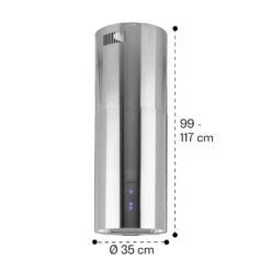 Beretta Inselabzugshaube Ø35cm Ab-/Umluft 650m³/h LED Edelstahl 16 Beretta Inselabzugshaube Ø35cm Ab-/Umluft 650m³/h LED Edelstahl -Haushaltsgeräte Geschäft 10033717 yy 0011 dimensions