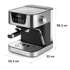 Arabica Espressomaschine 1050W 15 Bar 1,5l Touch-Bedienfeld Edelstahl 15 Arabica Espressomaschine 1050W 15 Bar 1,5l Touch-Bedienfeld Edelstahl -Haushaltsgeräte Geschäft 10033729 yy 0011 dimensions