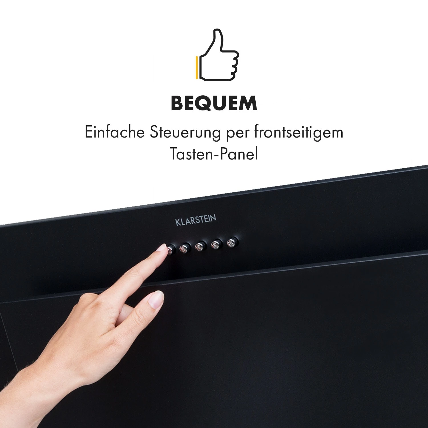 Athena Dunstabzugshaube 60cm Abluft: 350 M³/h LED Schwarz 3 Athena Dunstabzugshaube 60cm Abluft: 350 M³/h LED Schwarz – Bild 3