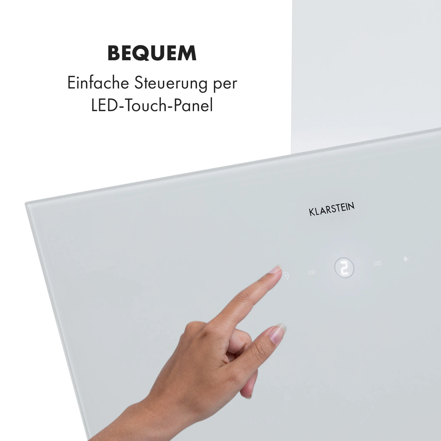 Laurel 60 Dunstabzugshaube 60cm Abluft: 350 M³/h LED Touch Weiß 3 Laurel 60 Dunstabzugshaube 60cm Abluft: 350 M³/h LED Touch Weiß – Bild 3