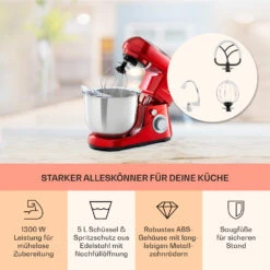 Bella Pico 2G Küchenmaschine 1300W 1,7PS 6 Stufen 5 Liter 9 Bella Pico 2G Küchenmaschine 1300W 1,7PS 6 Stufen 5 Liter -Haushaltsgeräte Geschäft 10033801 de 0003 usp
