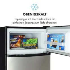 Big Daddy Cool Kühl-Gefrierkombination 61/25 Liter 2 Ebenen Edelstahl 17 Big Daddy Cool Kühl-Gefrierkombination 61/25 Liter 2 Ebenen Edelstahl -Haushaltsgeräte Geschäft 10034005 de 0006 logo