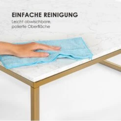 White Pearl II Couchtisch 81,5x35x81,5cm (BxHxT) Marmor Gold / Weiß -Haushaltsgeräte Geschäft 10034017 de 0004 logo