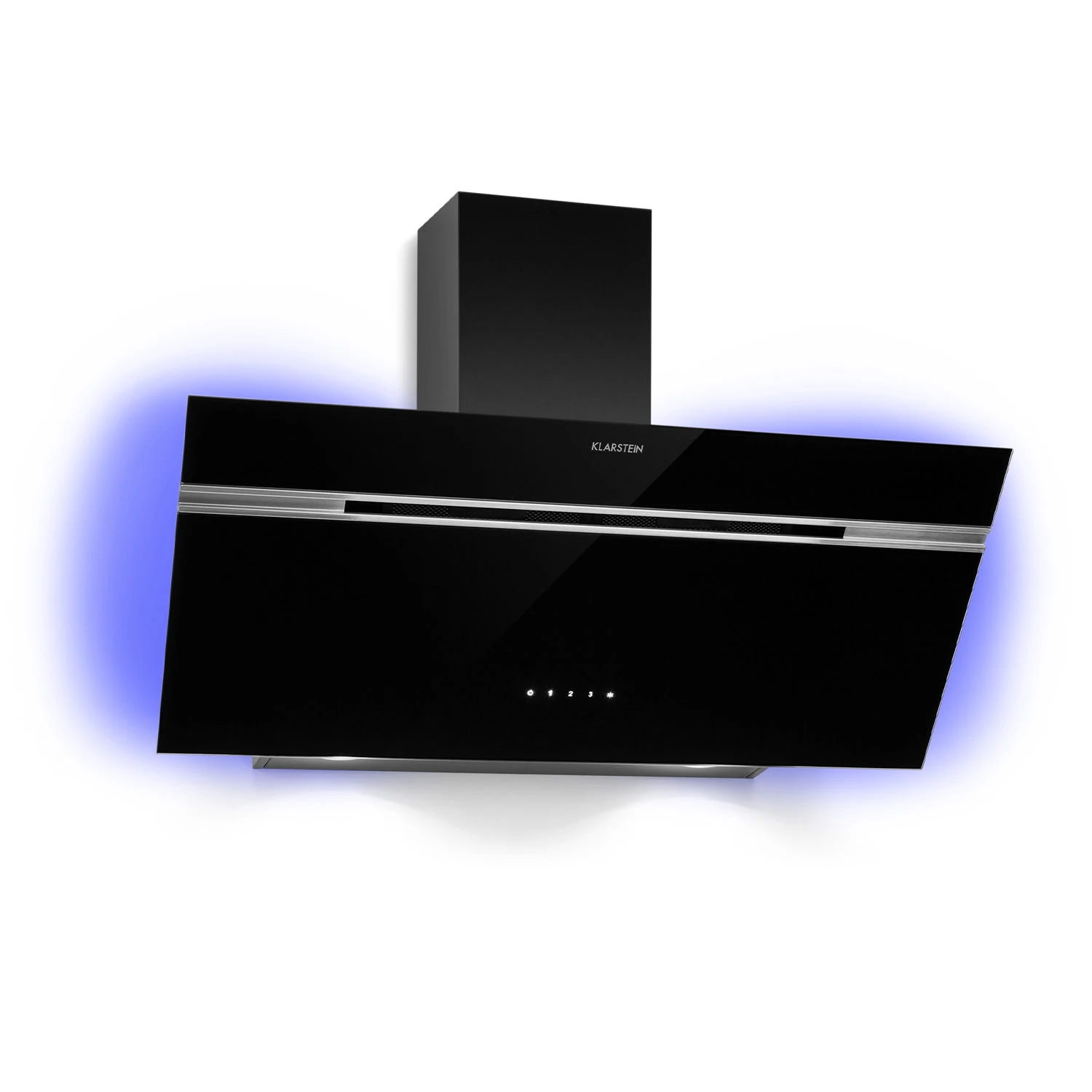 Alina Dunstabzugshaube 90cm 600 M³/h LED-Display Ambientelicht Schwarz 1 Alina Dunstabzugshaube 90cm 600 M³/h LED-Display Ambientelicht Schwarz