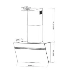 Alina Dunstabzugshaube 90cm 600 M³/h LED-Display Ambientelicht Schwarz 18 Alina Dunstabzugshaube 90cm 600 M³/h LED-Display Ambientelicht Schwarz -Haushaltsgeräte Geschäft 10034106 yy 0009 logo