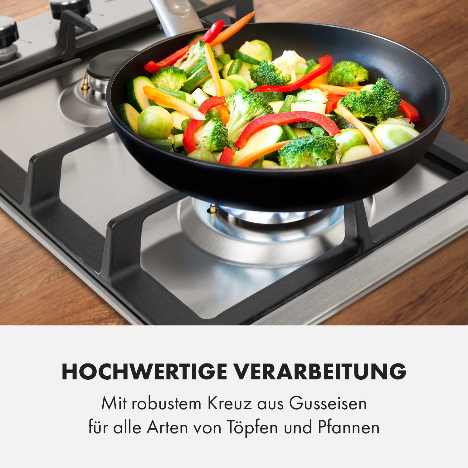 Ignito Domino Gaskochfeld 2-flammig Sabaf-Brenner Edelstahl Silber 7 Ignito Domino Gaskochfeld 2-flammig Sabaf-Brenner Edelstahl Silber – Bild 7