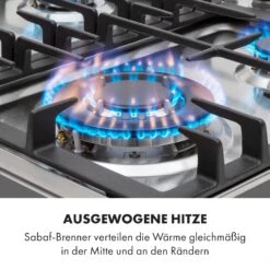 Ignito 4 Zonen Gaskochfeld 4-flammig Sabaf-Brenner Edelstahl Silber -Haushaltsgeräte Geschäft 10034110 de 0003 logo
