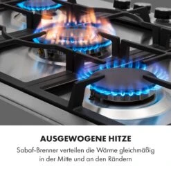 Ignito 5 Zonen Gaskochfeld 5-flammig Sabaf-Brenner Edelstahl Silber -Haushaltsgeräte Geschäft 10034111 de 0003 logo