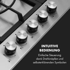 Ignito 5 Zonen Gaskochfeld 5-flammig Sabaf-Brenner Edelstahl Silber -Haushaltsgeräte Geschäft 10034111 de 0004 logo