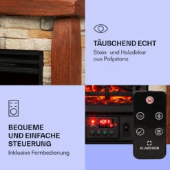 Lienz Elektrischer Kamin 1800W Steindekor Polystone Fernbedienung -Haushaltsgeräte Geschäft 10034122 de 0003 logo