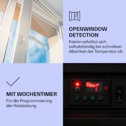 Lienz Elektrischer Kamin 1800W Steindekor Polystone Fernbedienung -Haushaltsgeräte Geschäft 10034122 de 0004 logo