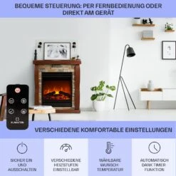 Lienz Elektrischer Kamin 1800W Steindekor Polystone Fernbedienung -Haushaltsgeräte Geschäft 10034122 de 0006 usp