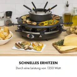 Fonduelette Raclette Und Fondue 1350W 1 Liter 38 Cm Ø Für 8 Personen 11 Fonduelette Raclette Und Fondue 1350W 1 Liter 38 Cm Ø Für 8 Personen -Haushaltsgeräte Geschäft 10034138 de 0005 logo
