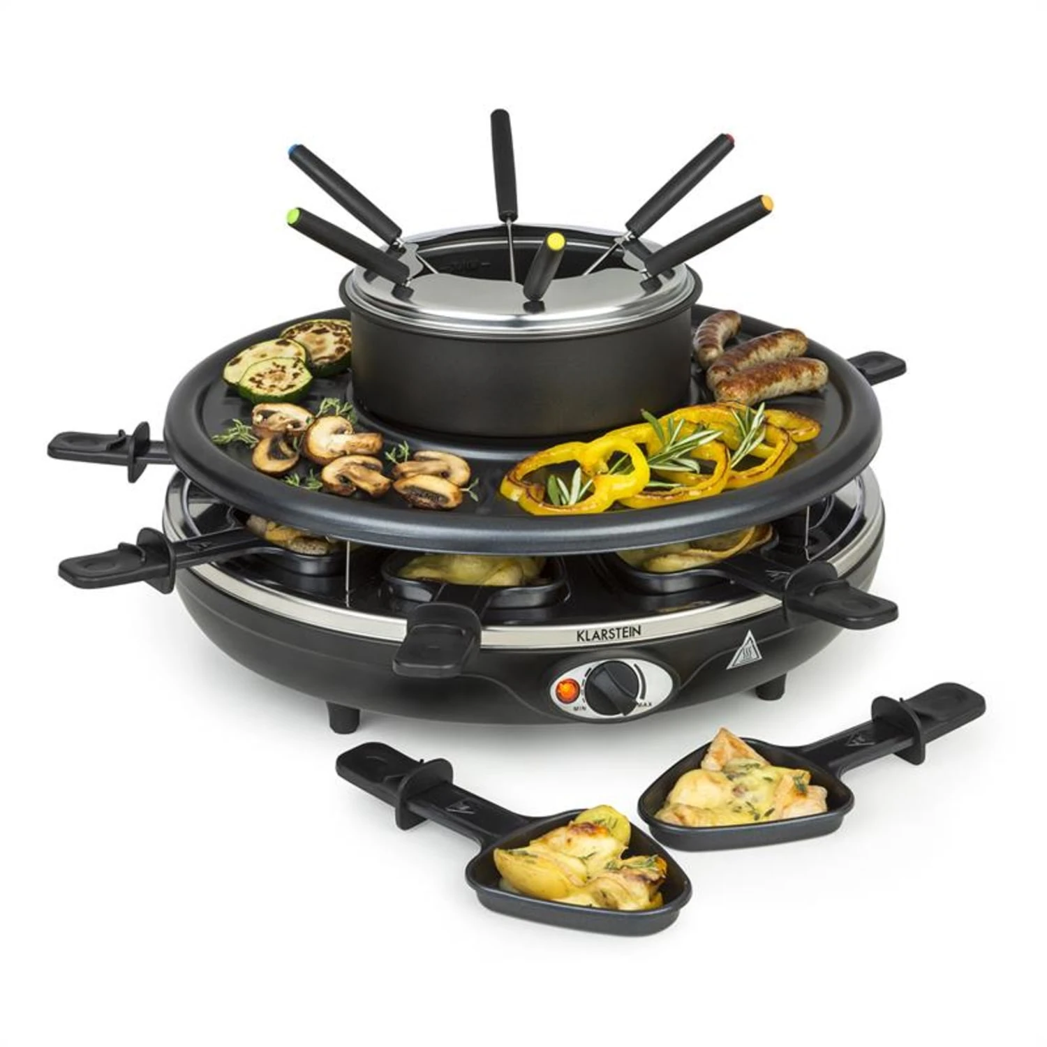 Fonduelette Raclette Und Fondue 1350W 1 Liter 38 Cm Ø Für 8 Personen 1 Fonduelette Raclette Und Fondue 1350W 1 Liter 38 Cm Ø Für 8 Personen