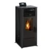 Energiewende Pelletofen 5/10 KW 5 Stufen Timer 18kg 250m³ Fernbedienung Schwarz