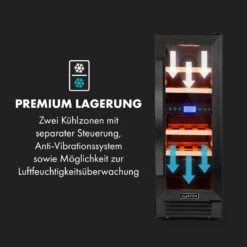 Vinovilla 17 Built-In Duo Weinkühlschrank 53l 17 Fl. 2 Zonen Glastür -Haushaltsgeräte Geschäft 10034154 de 0006 logo