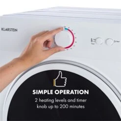 Jet Set Mini-Wäschetrockner Ablufttrockner 1020W EEK C 3kg 50cm Weiß -Haushaltsgeräte Geschäft 10034158 yy 0004 logo Klarstein Jet Set Waeschetrockner weiss