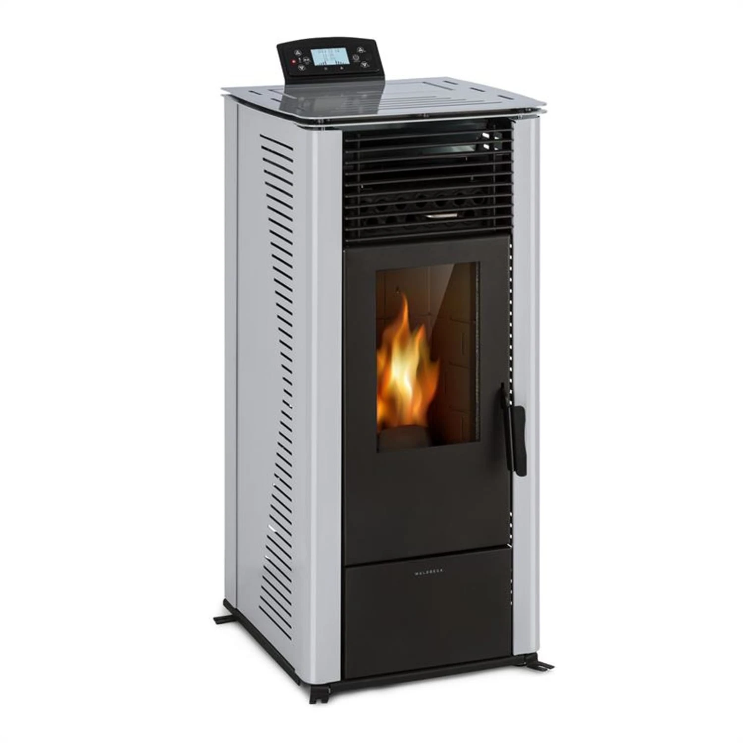 Energiewende Pelletofen 5/10 KW 5 Stufen Timer 18kg 250m³ Fernbedienung Grau 1 Energiewende Pelletofen 5/10 KW 5 Stufen Timer 18kg 250m³ Fernbedienung Grau