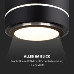 Tron Ambience Inselabzugshaube Ø38cm Umluft 540m³/h LED Schwarz -Haushaltsgeräte Geschäft 10034213 de 0008 logo