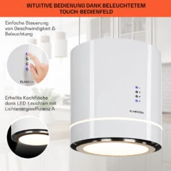 Tron Ambience Inselabzugshaube Ø38cm Umluft 540m³/h LED Weiß -Haushaltsgeräte Geschäft 10034214 de 0004 usp